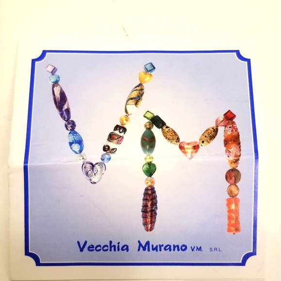 Vecchia Murano Italian Hand-blown heart-shaped purple lilac glass beads necklace - Picture 9 of 15